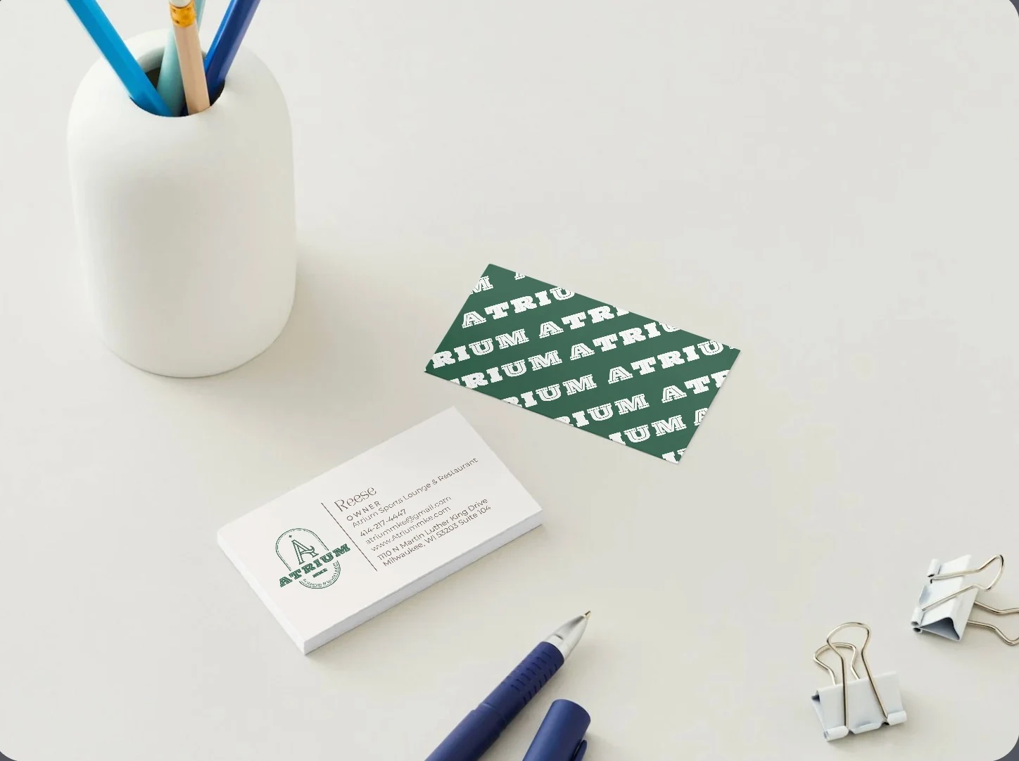 Business card design presentation