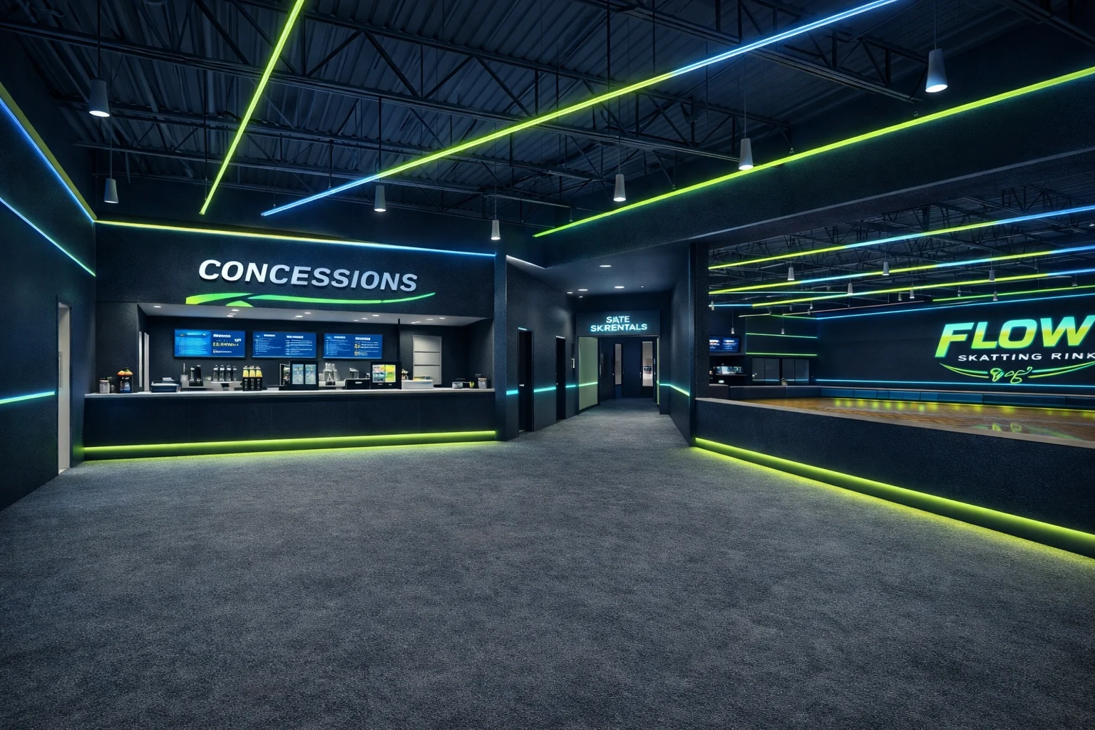 Proposed concessions area. Concept visualization.